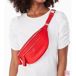 SOLD—-Red Chelsea belt bag